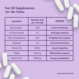 Myo & D-Chiro Inositol 40:1 Ratio with Shatavari & Vitex for Hormonal Balance & Fertility Support